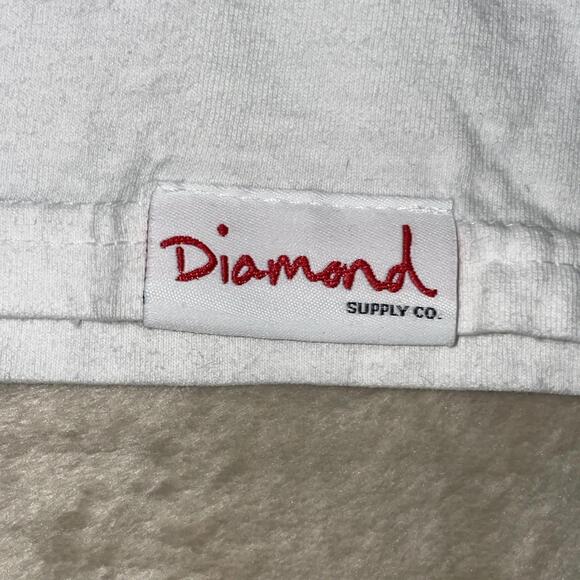 Diamond Supply Co. Virgin Mary Graphic White Crewneck Men’s Street T-Shirt Sz L - Picture 7 of 8